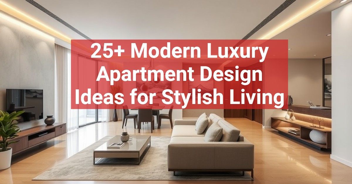 25+ Modern Luxury Apartment Design Ideas for Stylish Living