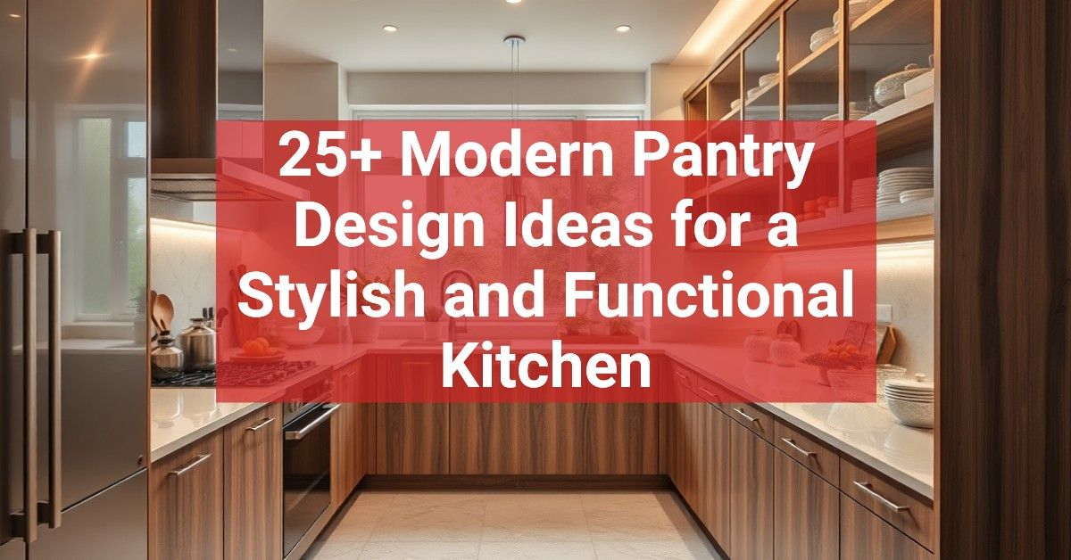 25+ Modern Pantry Design Ideas for a Stylish and Functional Kitchen