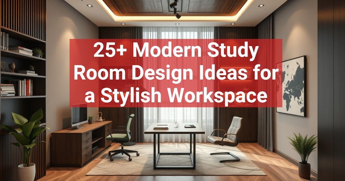 25+ Modern Study Room Design Ideas for a Stylish Workspace