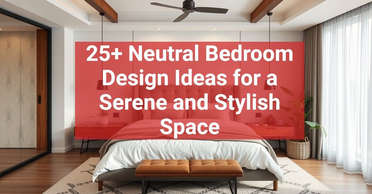 25+ Neutral Bedroom Design Ideas for a Serene and Stylish Space