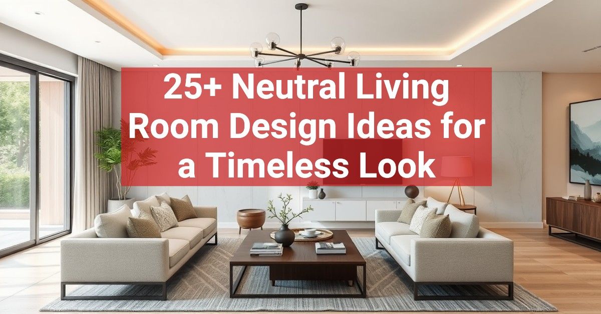 25+ Neutral Living Room Design Ideas for a Timeless Look