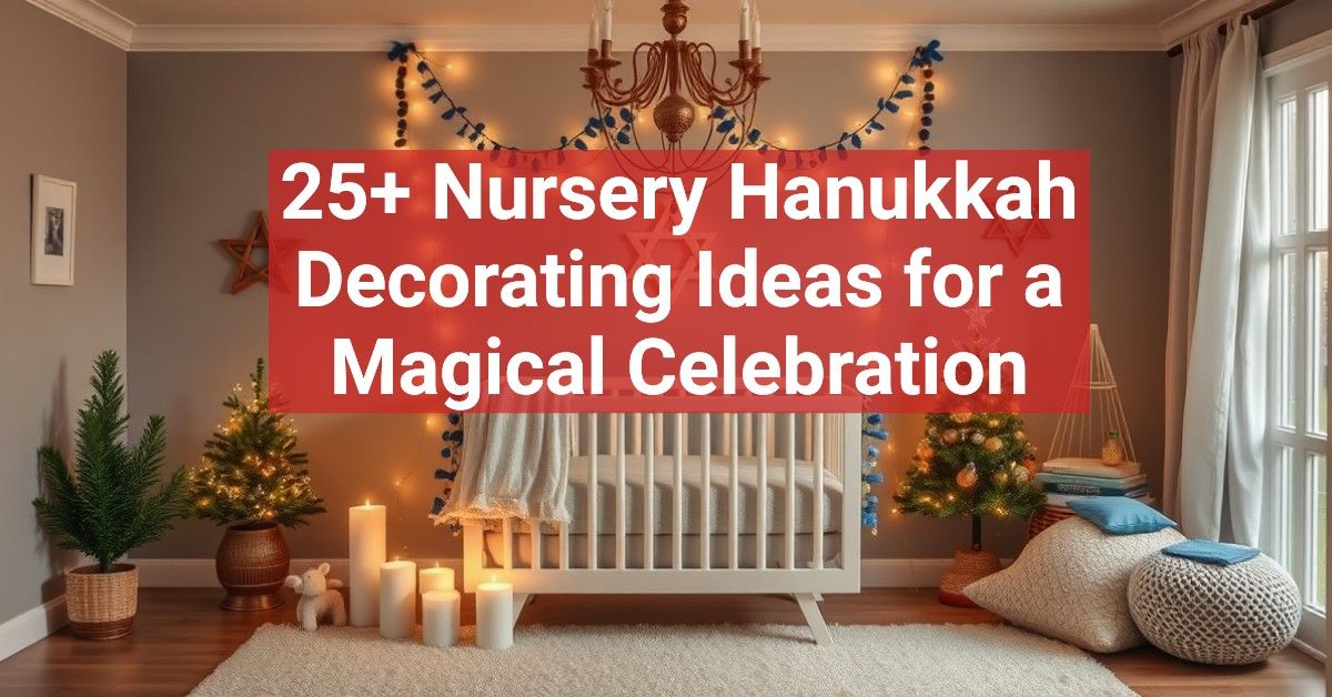 25+ Nursery Hanukkah Decorating Ideas for a Magical Celebration