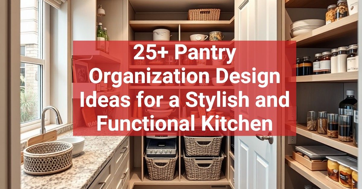 25+ Pantry Organization Design Ideas for a Stylish and Functional Kitchen