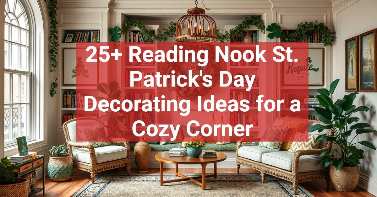 25+ Reading Nook St. Patrick's Day Decorating Ideas for a Cozy Corner