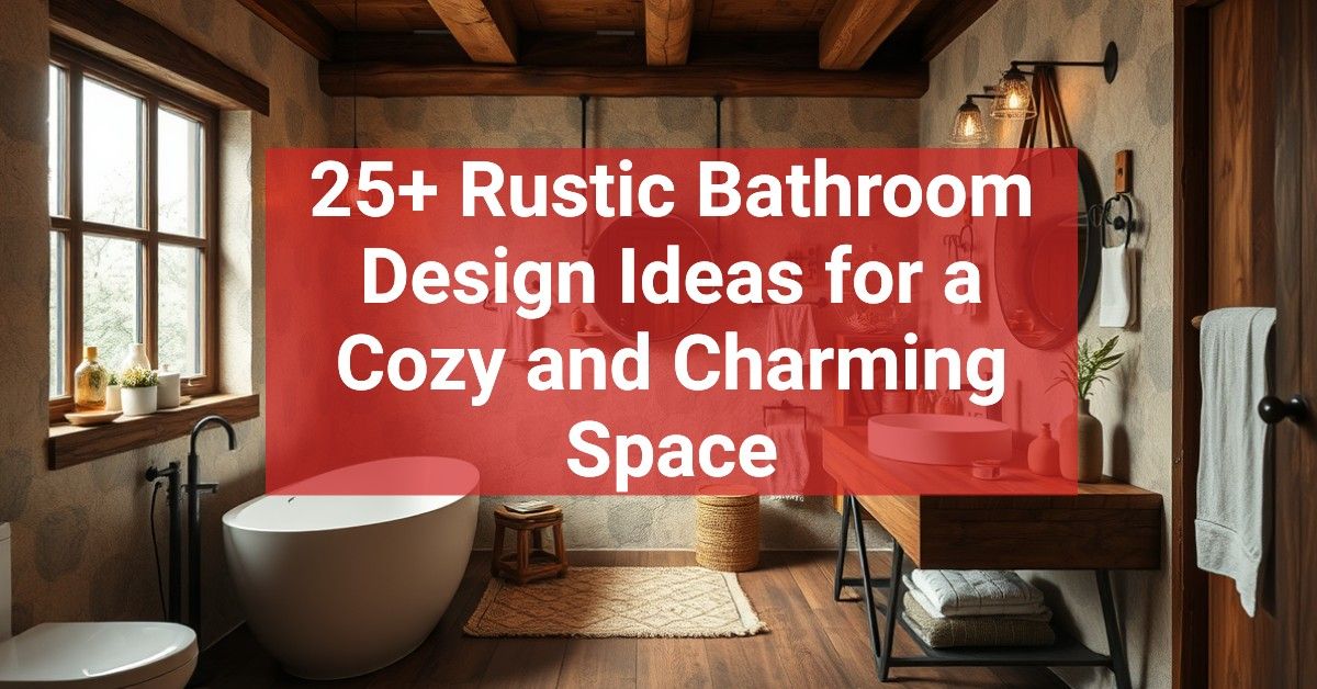 25+ Rustic Bathroom Design Ideas for a Cozy and Charming Space