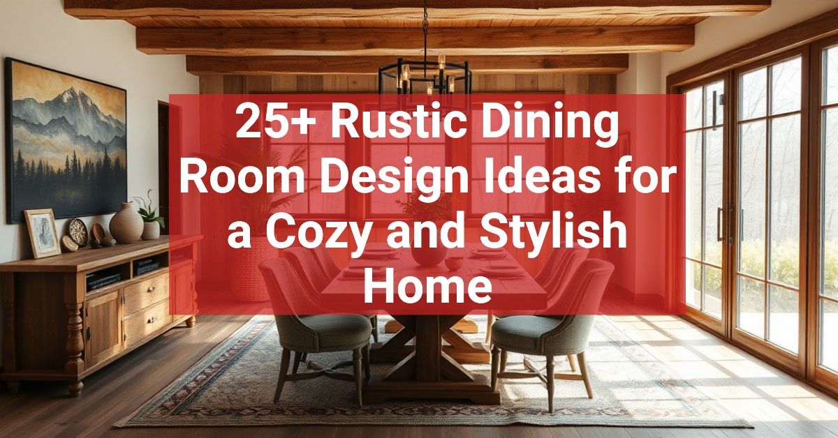 25+ Rustic Dining Room Design Ideas for a Cozy and Stylish Home