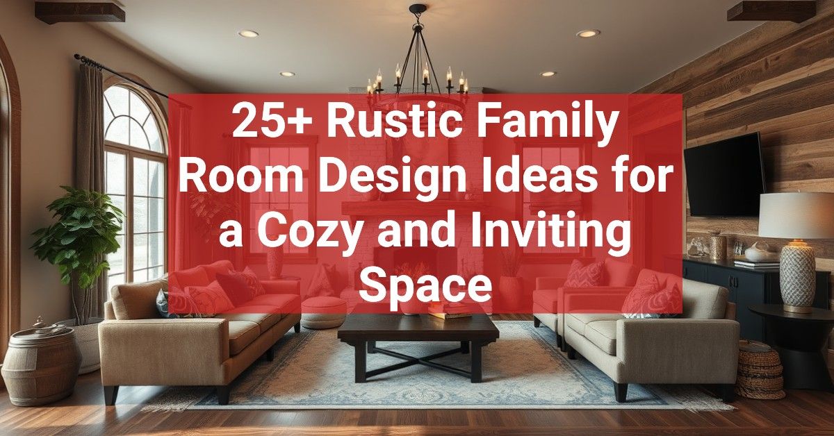 25+ Rustic Family Room Design Ideas for a Cozy and Inviting Space