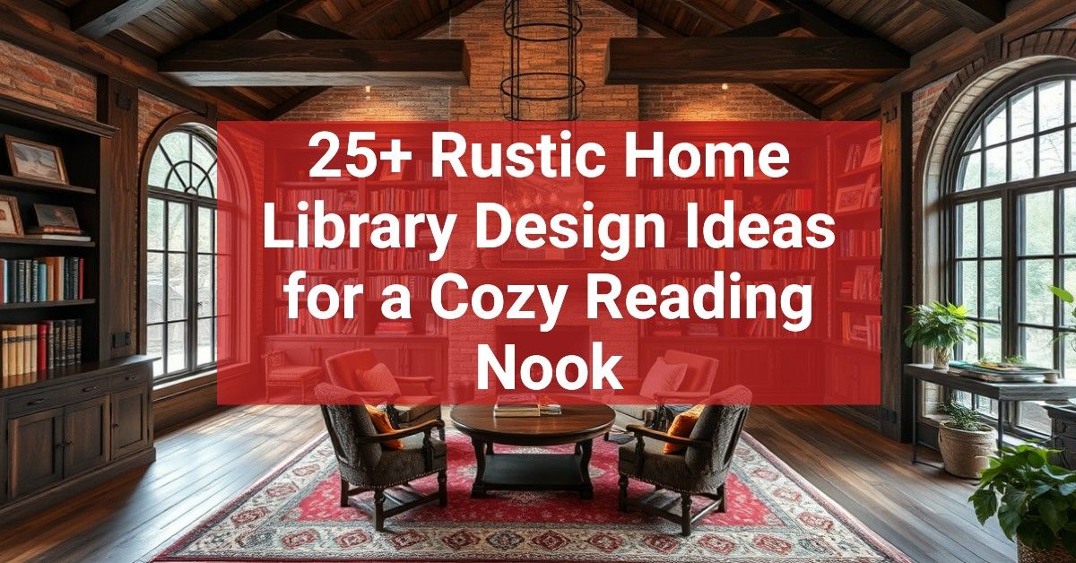 25+ Rustic Home Library Design Ideas for a Cozy Reading Nook