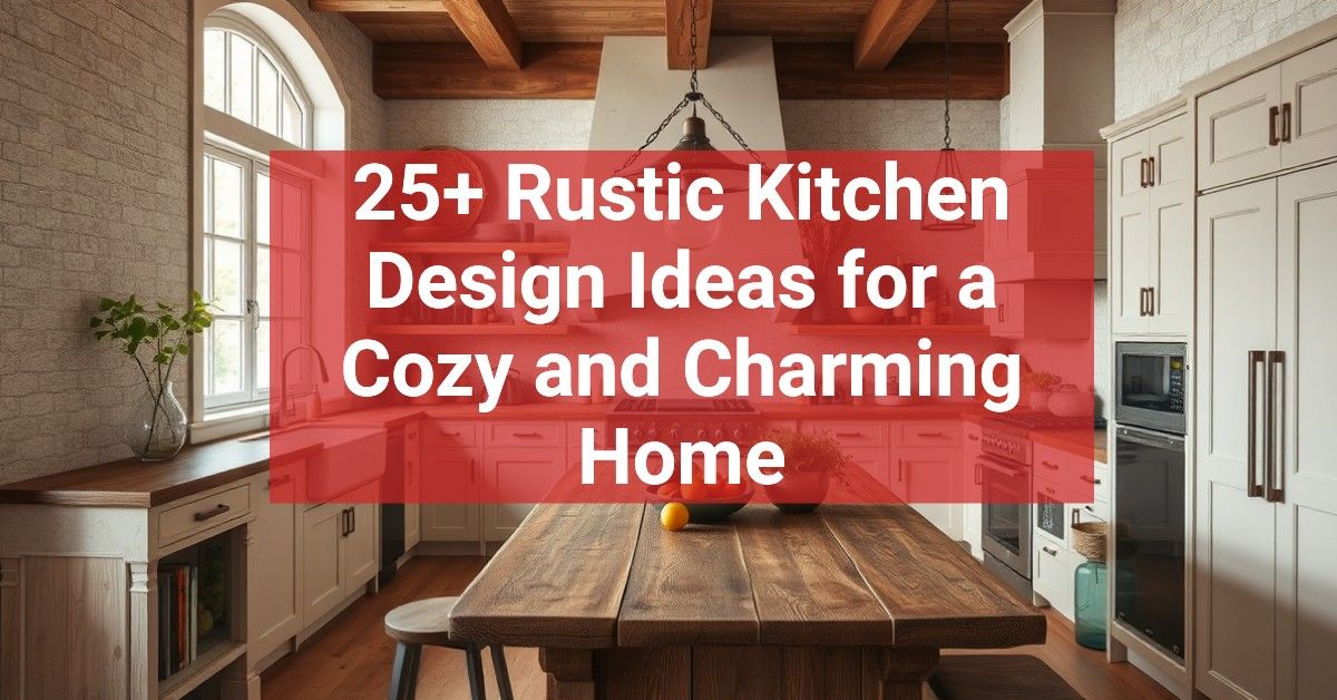 25+ Rustic Kitchen Design Ideas for a Cozy and Charming Home