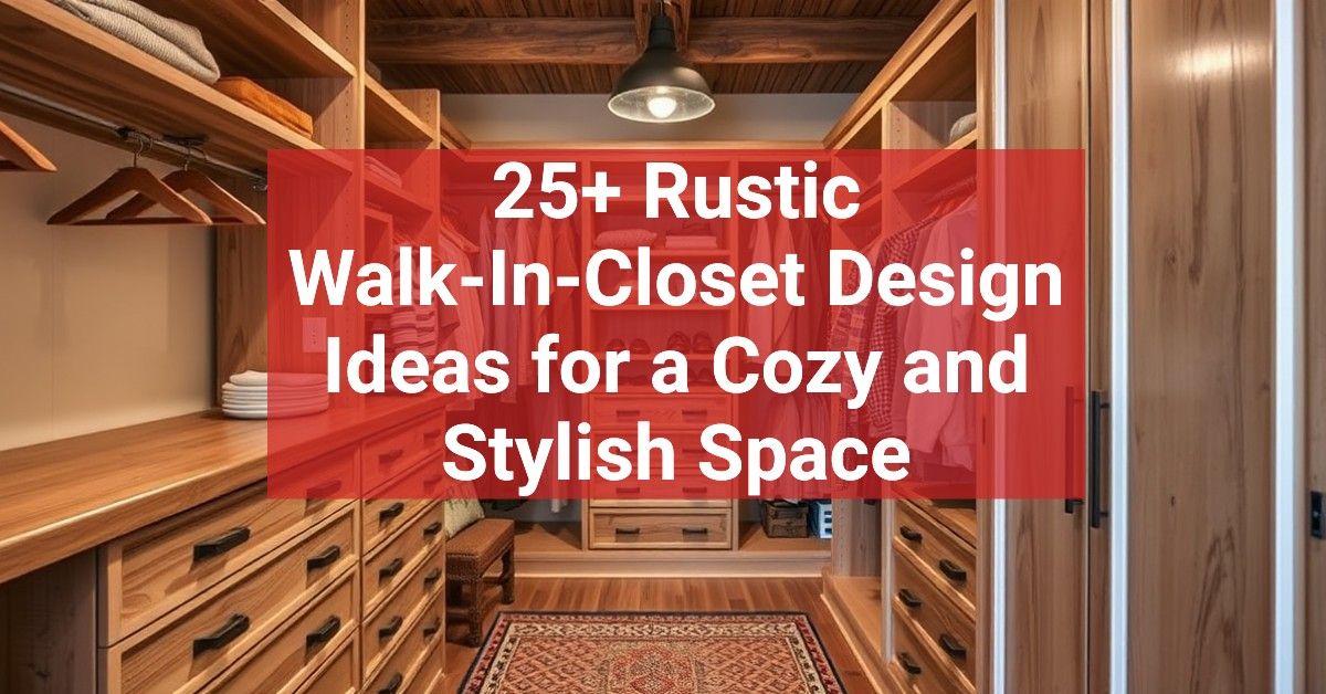 25+ Rustic Walk-In-Closet Design Ideas for a Cozy and Stylish Space