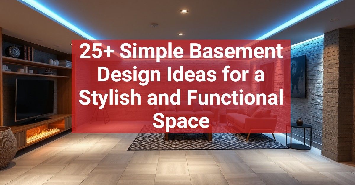 25+ Simple Basement Design Ideas for a Stylish and Functional Space