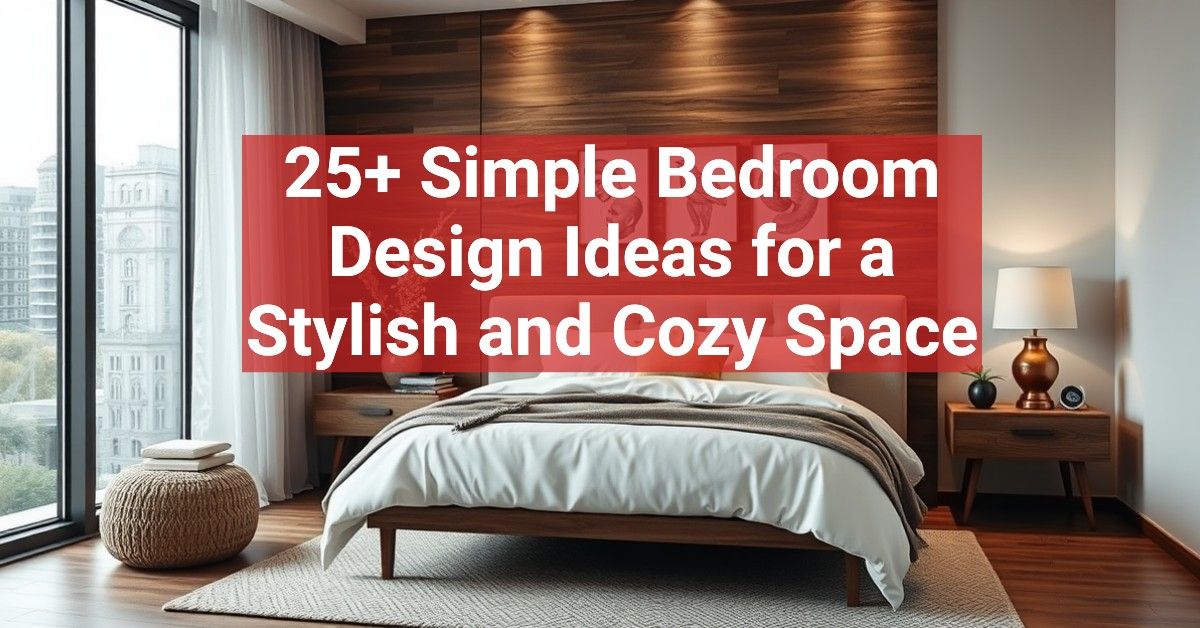 25+ Simple Bedroom Design Ideas for a Stylish and Cozy Space