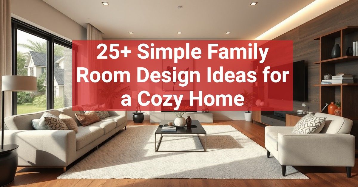 25+ Simple Family Room Design Ideas for a Cozy Home