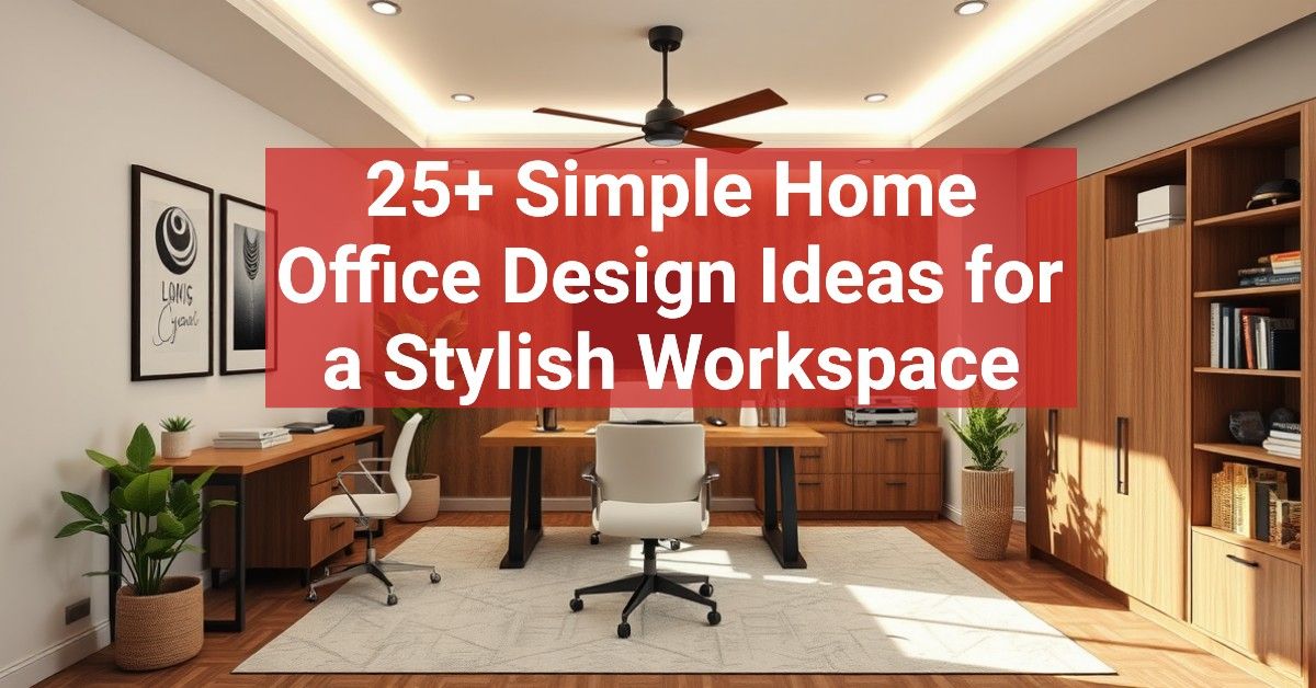 25+ Simple Home Office Design Ideas for a Stylish Workspace