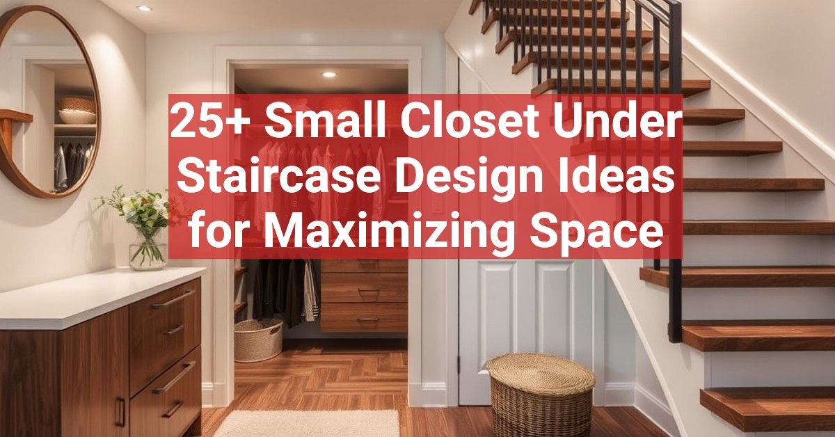 25+ Small Closet Under Staircase Design Ideas for Maximizing Space