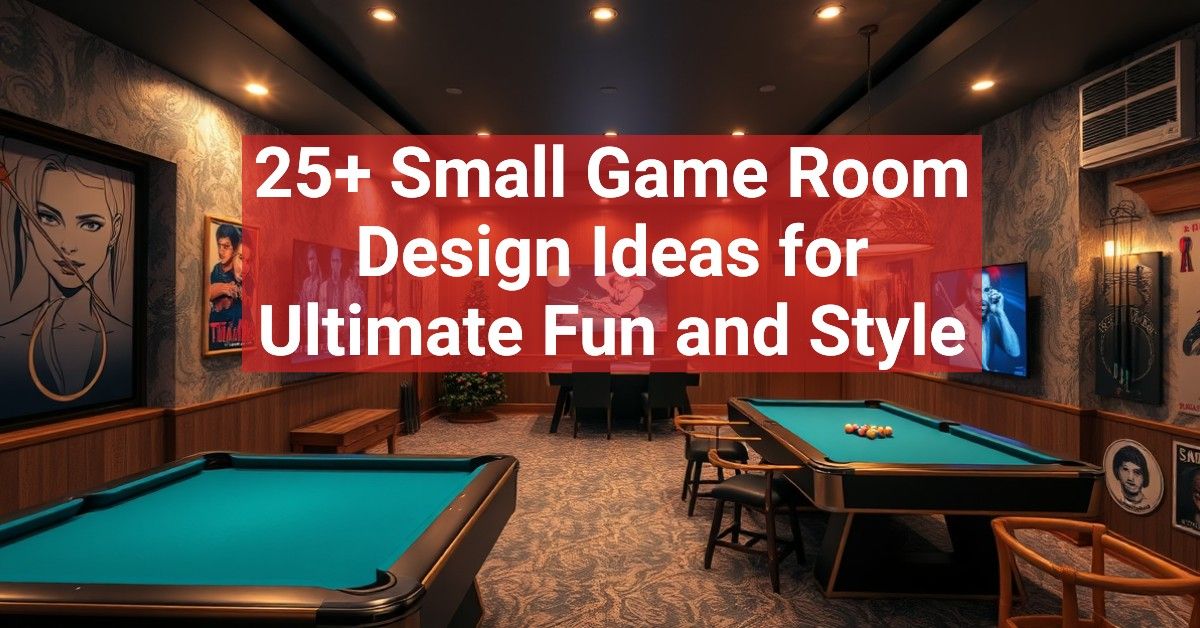 25+ Small Game Room Design Ideas for Ultimate Fun and Style