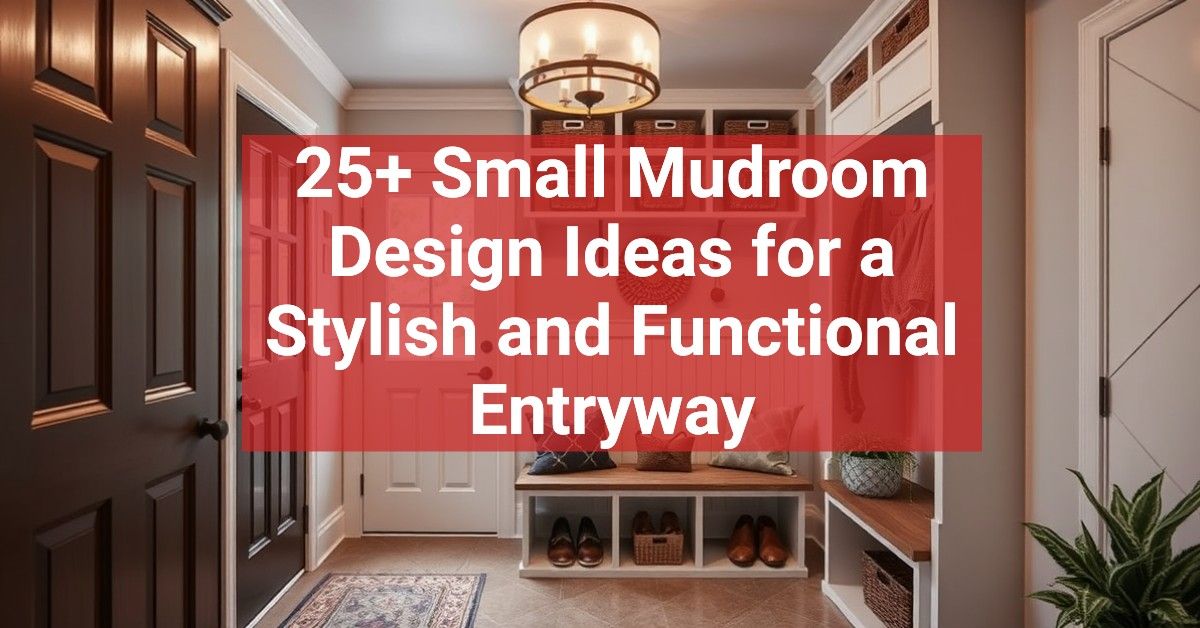 25+ Small Mudroom Design Ideas for a Stylish and Functional Entryway