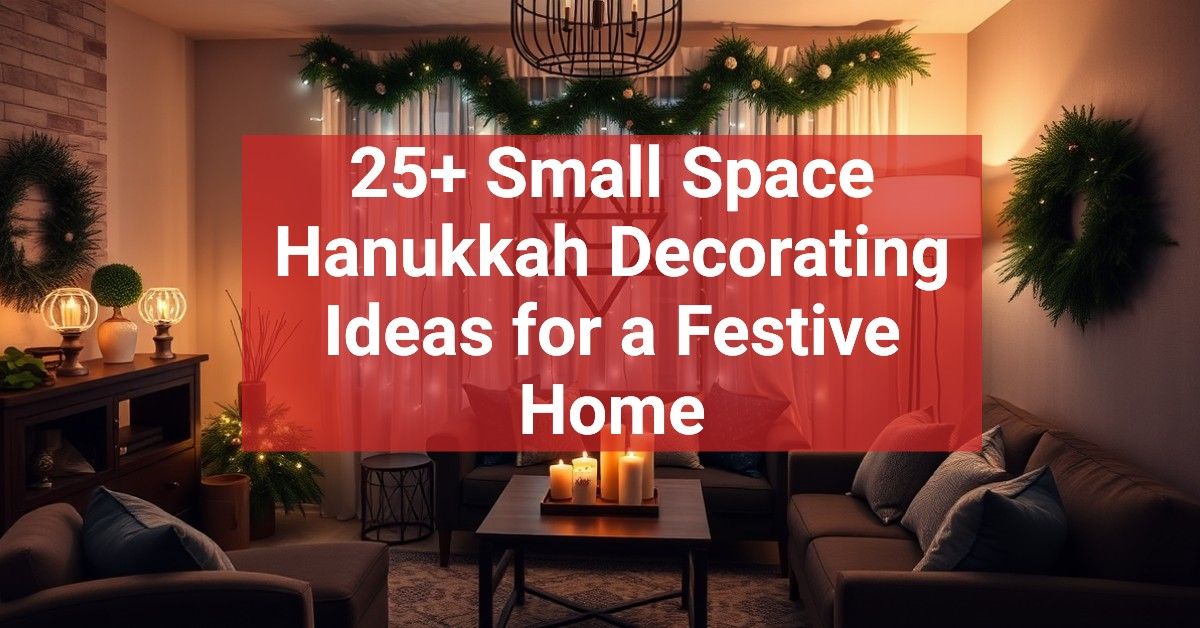 25+ Small Space Hanukkah Decorating Ideas for a Festive Home