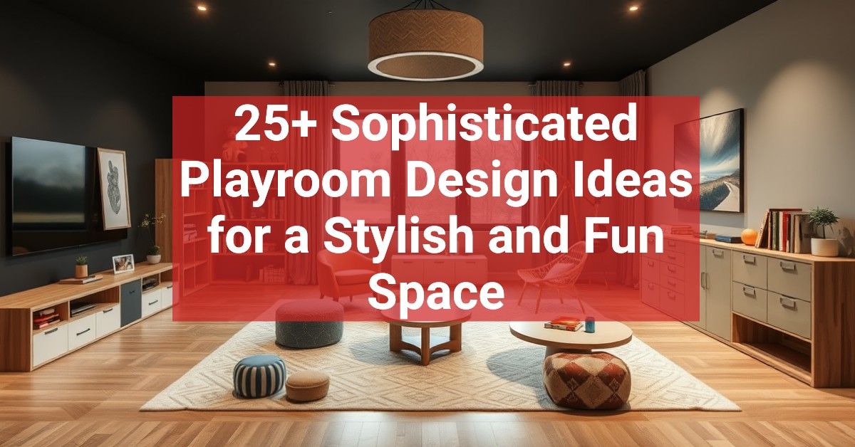 25+ Sophisticated Playroom Design Ideas for a Stylish and Fun Space