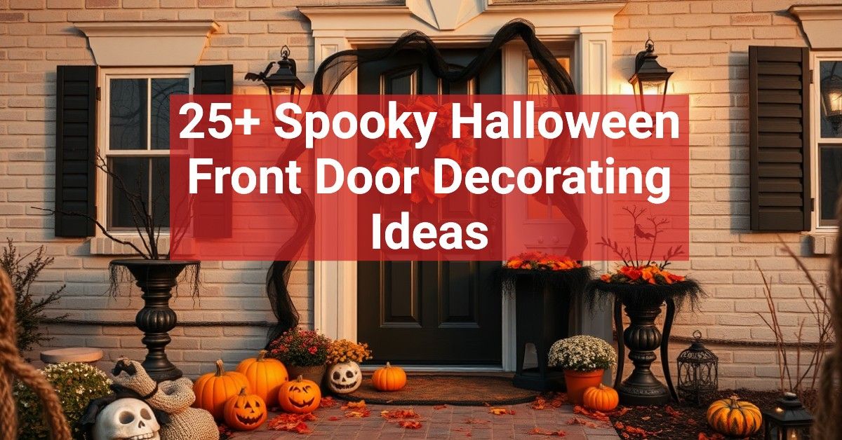 25+ Spooky Halloween Front Door Decorating Ideas