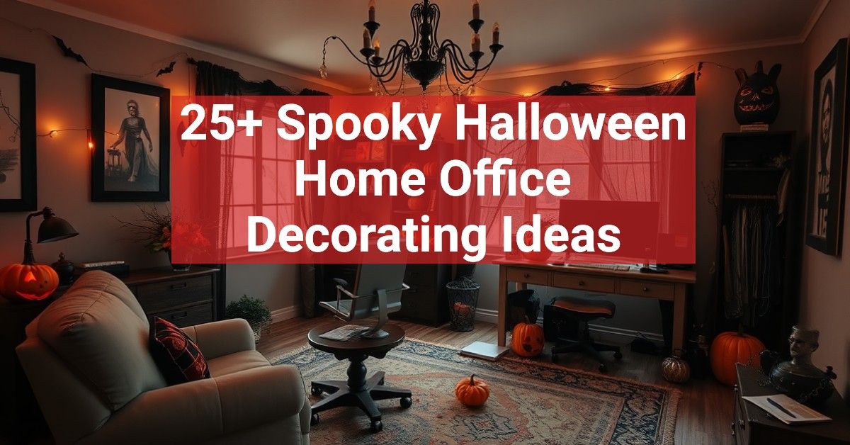 25+ Spooky Halloween Home Office Decorating Ideas