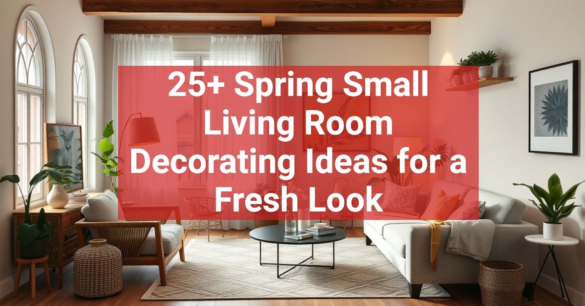 25+ Spring Small Living Room Decorating Ideas for a Fresh Look