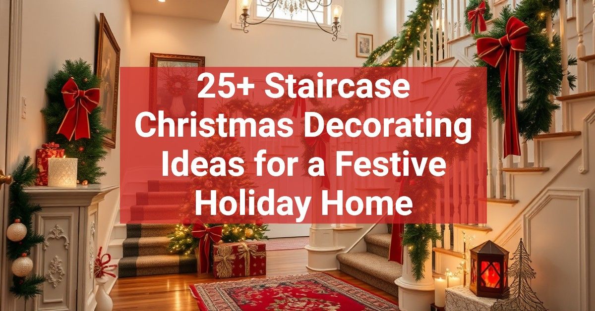 25+ Staircase Christmas Decorating Ideas for a Festive Holiday Home