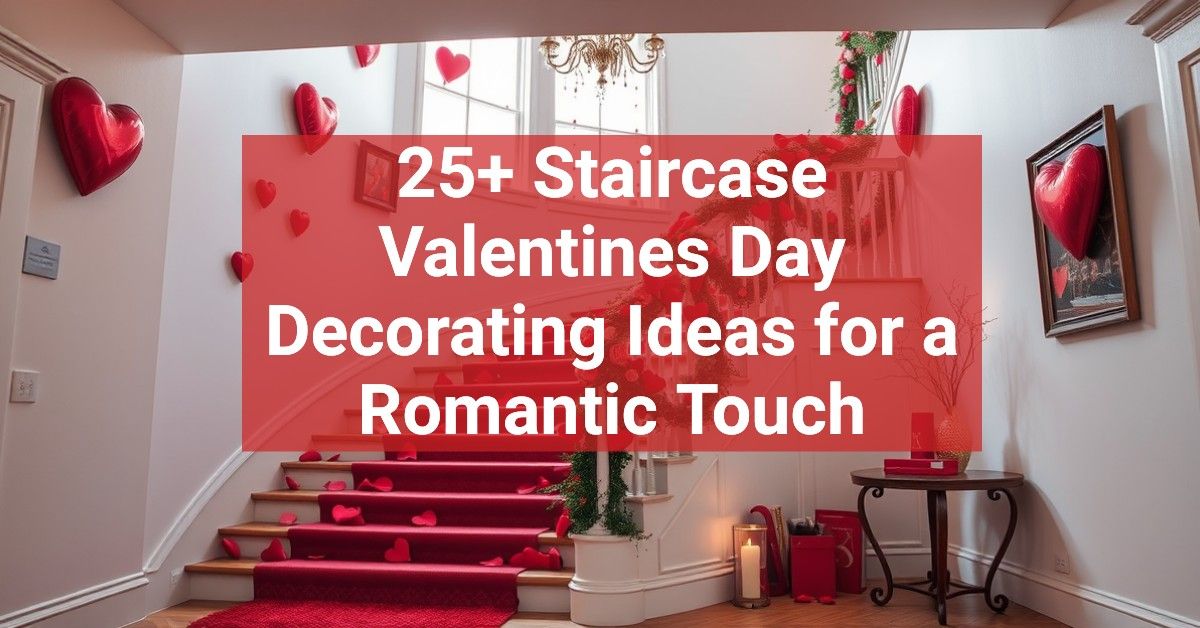 25+ Staircase Valentines Day Decorating Ideas for a Romantic Touch