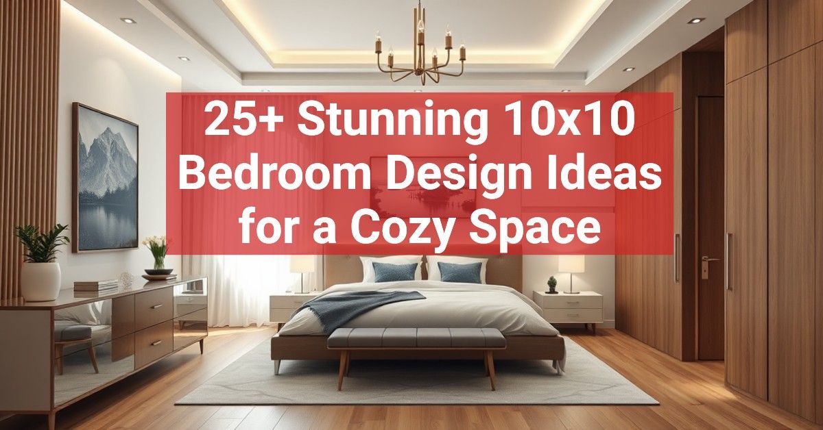 25+ Stunning 10x10 Bedroom Design Ideas for a Cozy Space