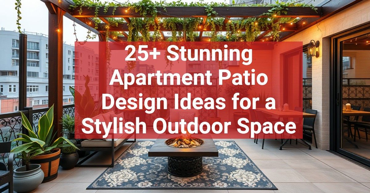 25+ Stunning Apartment Patio Design Ideas for a Stylish Outdoor Space