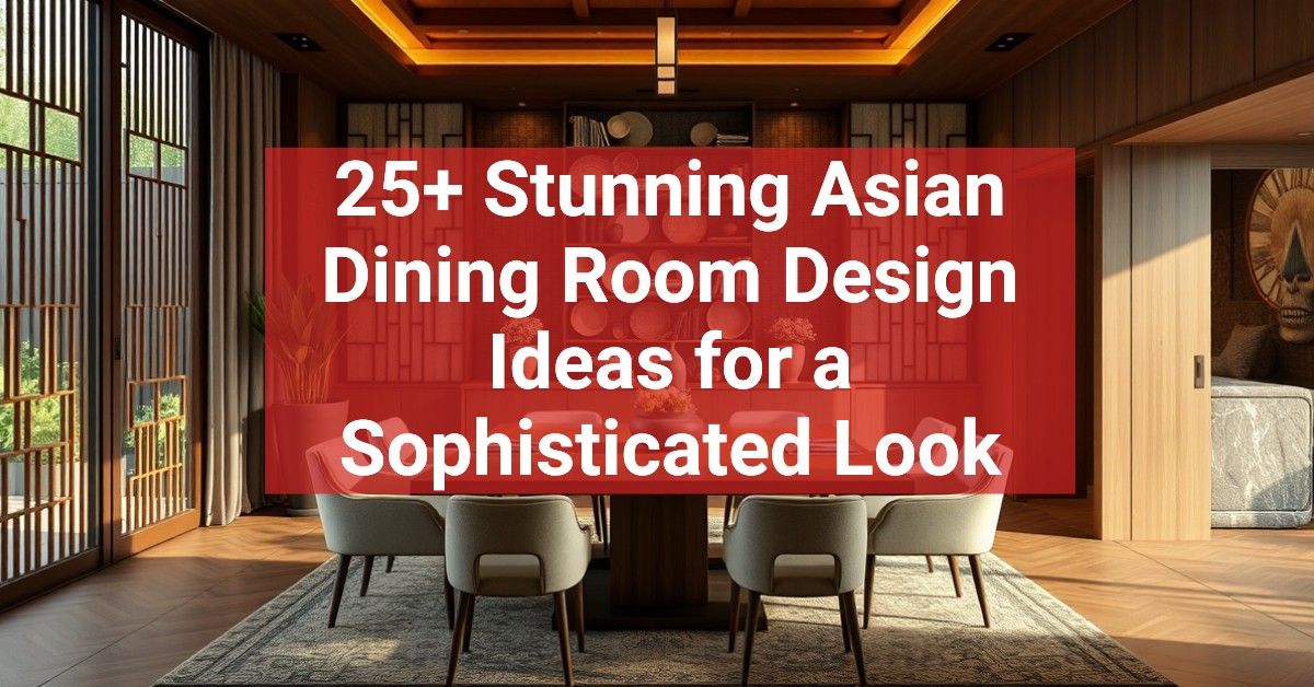 25+ Stunning Asian Dining Room Design Ideas for a Sophisticated Look