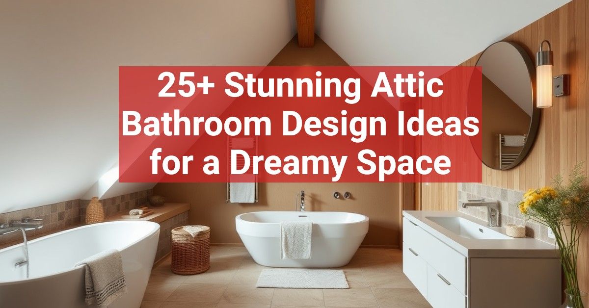 25+ Stunning Attic Bathroom Design Ideas for a Dreamy Space