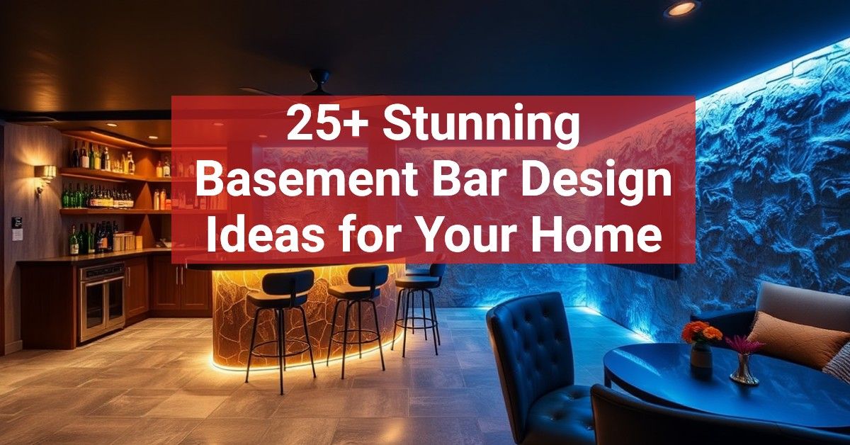 25+ Stunning Basement Bar Design Ideas for Your Home