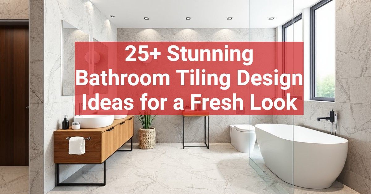 25+ Stunning Bathroom Tiling Design Ideas for a Fresh Look