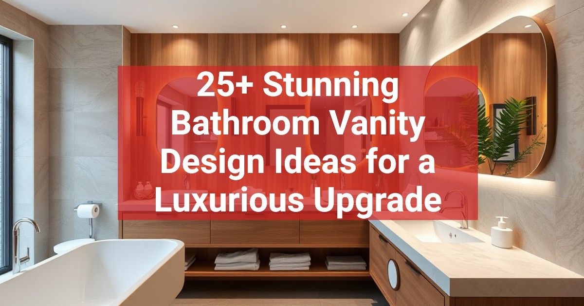 25+ Stunning Bathroom Vanity Design Ideas for a Luxurious Upgrade