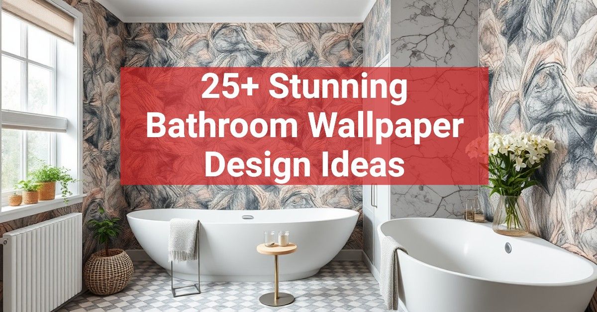 25+ Stunning Bathroom Wallpaper Design Ideas