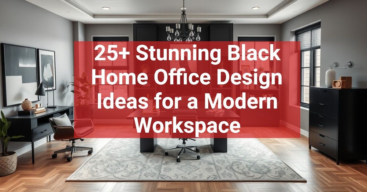 25+ Stunning Black Home Office Design Ideas for a Modern Workspace