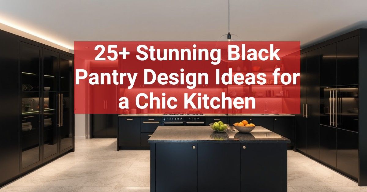 25+ Stunning Black Pantry Design Ideas for a Chic Kitchen