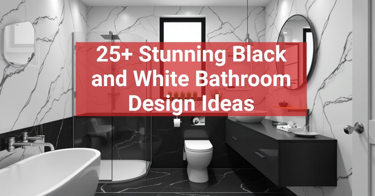 25+ Stunning Black and White Bathroom Design Ideas