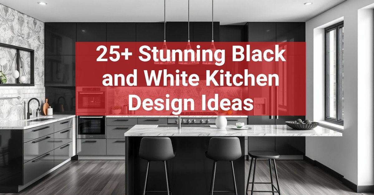 25+ Stunning Black and White Kitchen Design Ideas