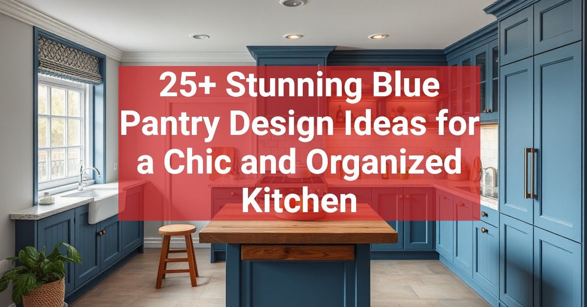 25+ Stunning Blue Pantry Design Ideas for a Chic and Organized Kitchen