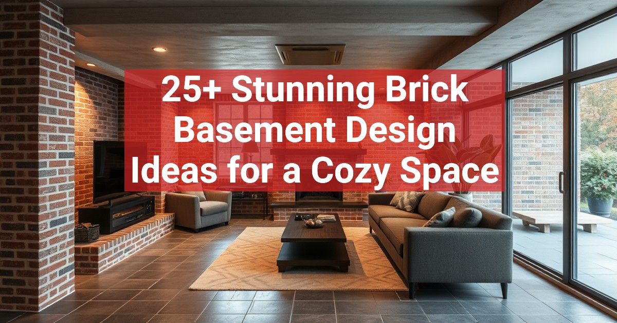 25+ Stunning Brick Basement Design Ideas for a Cozy Space