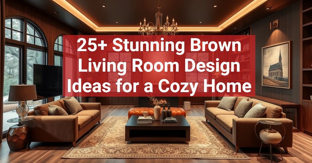 25+ Stunning Brown Living Room Design Ideas for a Cozy Home