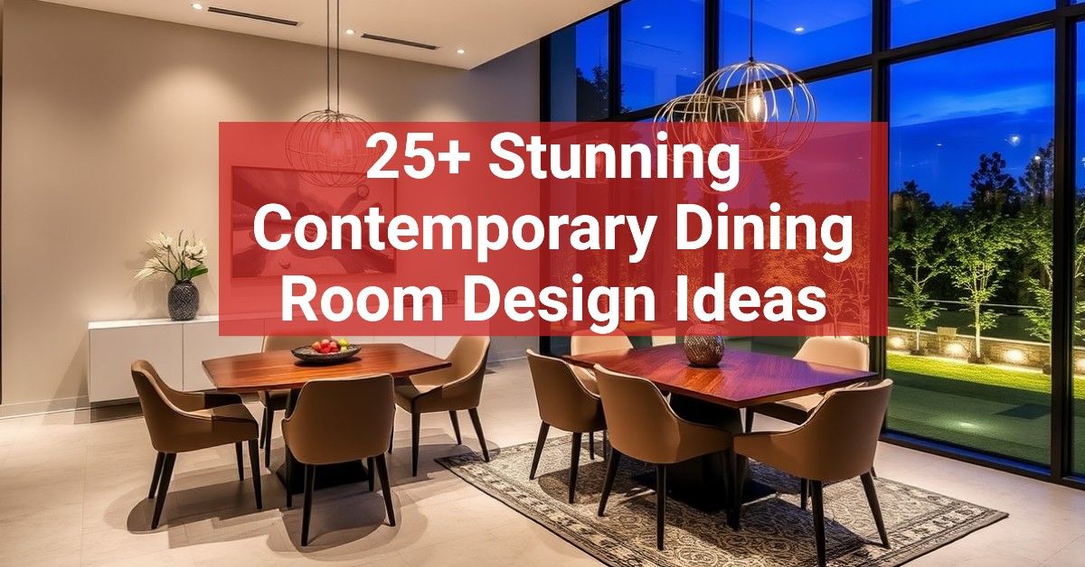 25+ Stunning Contemporary Dining Room Design Ideas