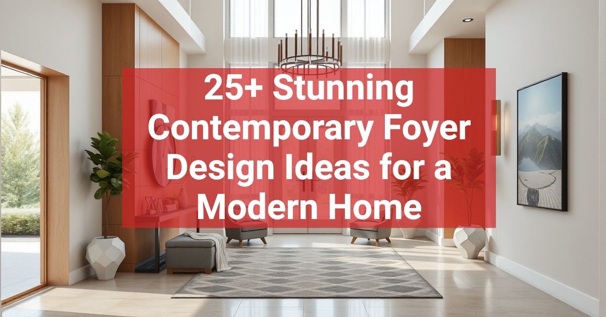 25+ Stunning Contemporary Foyer Design Ideas for a Modern Home