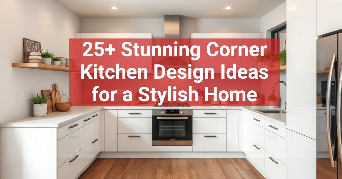 25+ Stunning Corner Kitchen Design Ideas for a Stylish Home