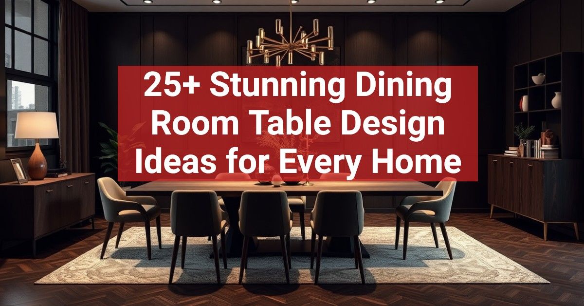 25+ Stunning Dining Room Table Design Ideas for Every Home