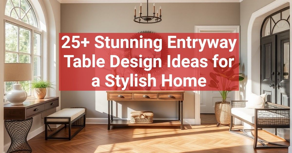 25+ Stunning Entryway Table Design Ideas for a Stylish Home