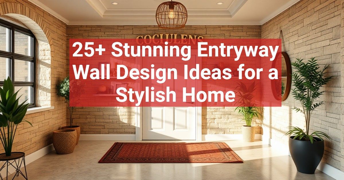 25+ Stunning Entryway Wall Design Ideas for a Stylish Home