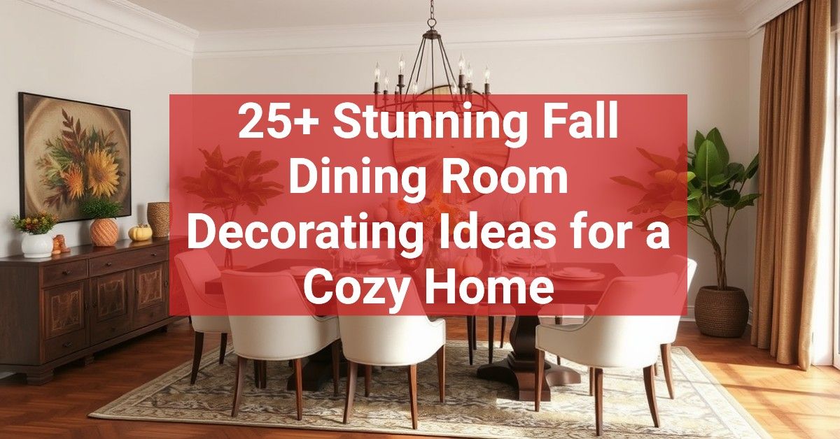 25+ Stunning Fall Dining Room Decorating Ideas for a Cozy Home